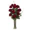 Roses with Cylinder Vase Silk Flower Arrangement